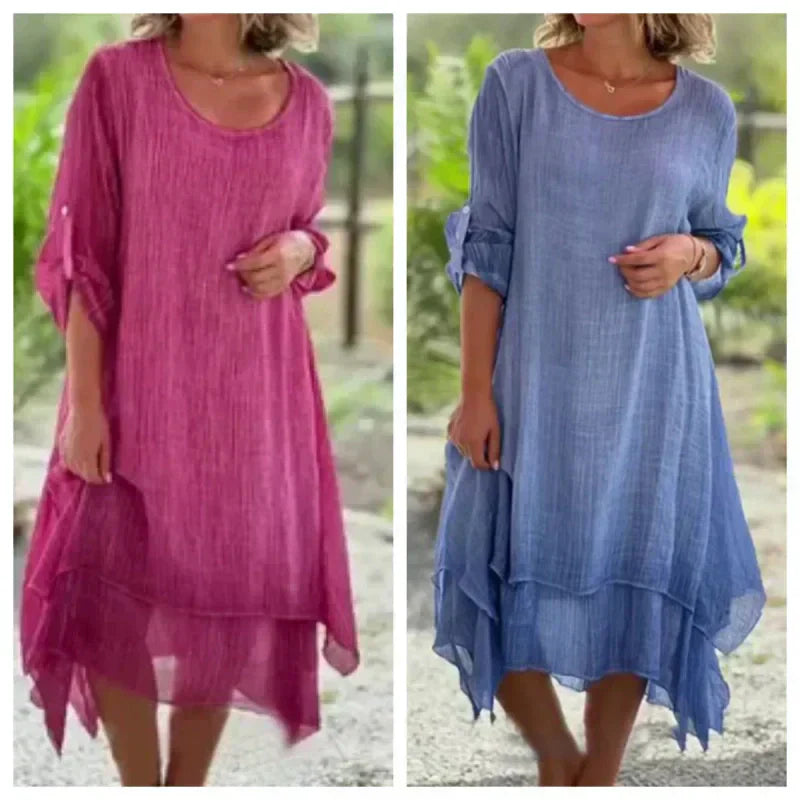 Vestito Estate Per Ragazze | Tinta Unita Con Cuciture A Rete, Carino E Comodo