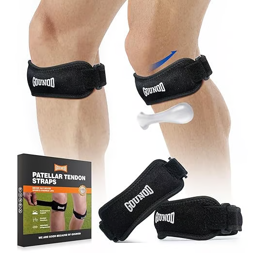 Fascia Elastica Per Ginocchio In Silicone | Supporto Per Tendine Rotuleo | Per Basket, Corsa, Fitness | Colore Pelle