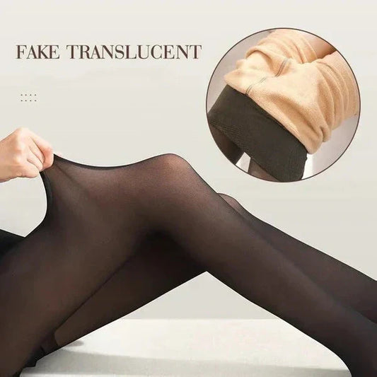 Collant Elasticizzati Foderati in Peluche Caldo