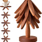 🎅Xmas Sales - 50% OFF🎄✨Natural Tree Trivet Set - 4 Wooden Trivets & 1 Stand Like a Christmas Tree