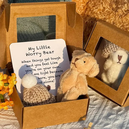 🐻🎁Fatto A Mano Mini Orsacchiotto Di Peluche In Scatola💌💞