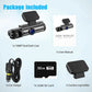 Dash cam con grandangolo da 170° e doppia lente 1080p