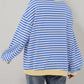 Top da Donna Oversize a Righe con Maniche Lunghe