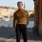 🔥SCONTO DEL 49% ORA! ✨ T-shirt slim fit da uomo con collo alto - Tessuto elastico e traspirante, stile moderno per la palestra o l'abbigliamento casual 🏃‍♂️📦