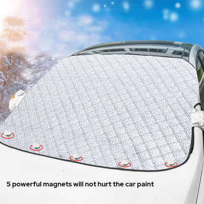 🚗 ACQUISTA 2 E NE OTTIENI 1 GRATIS! ✨ Copertura magnetica a 4 strati per parabrezza auto - Isolamento termico e protezione dal gelo con facile installazione ❄️🔗