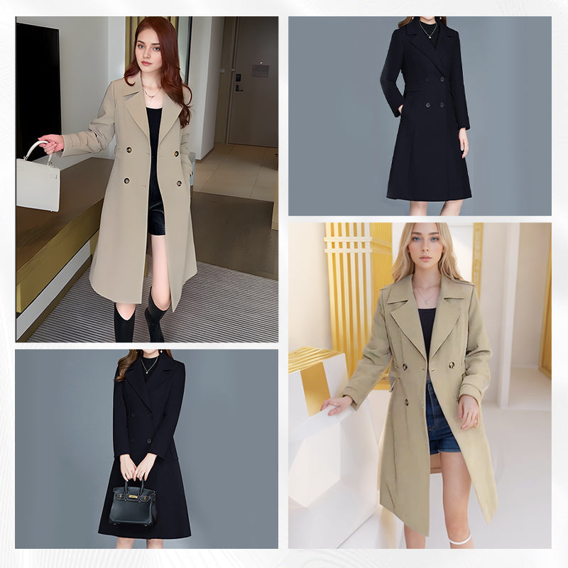 Cappotto Trench Elegante e Caldo da Donna