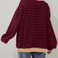 Top da Donna Oversize a Righe con Maniche Lunghe