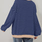Top da Donna Oversize a Righe con Maniche Lunghe