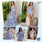 💥 Offerta Speciale 50% DI SCONTO 💥 Costume intero stampato con scollo a V e allacciatura + gonna