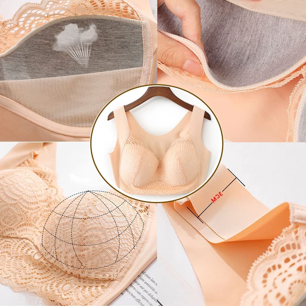 Reggiseno in pizzo confortevole e di sostegno per taglie forti