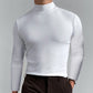🔥SCONTO DEL 49% ORA! ✨ T-shirt slim fit da uomo con collo alto - Tessuto elastico e traspirante, stile moderno per la palestra o l'abbigliamento casual 🏃‍♂️📦