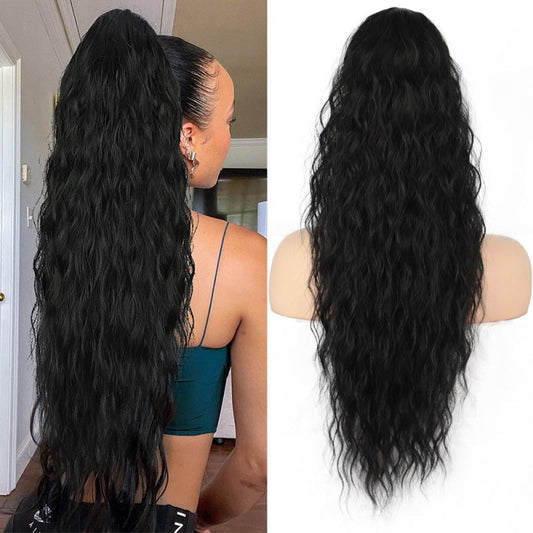 🔥🔥Extension per capelli ricci ondulati e soffici con coda di cavallo