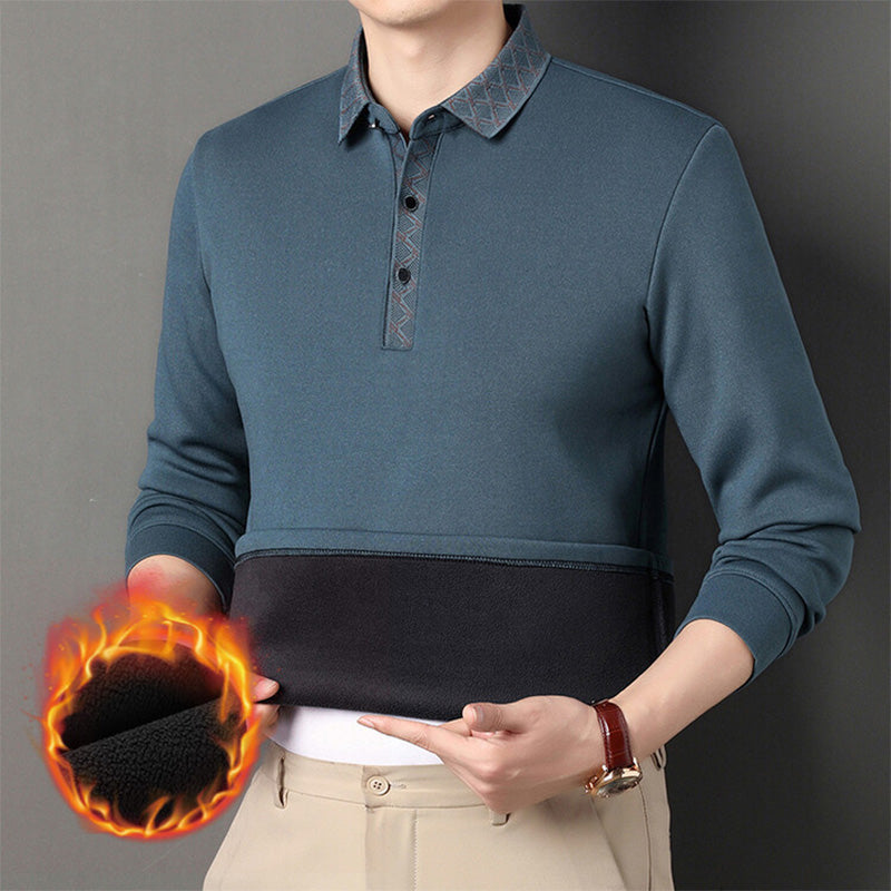 Camicia a maniche lunghe da uomo in colore solido