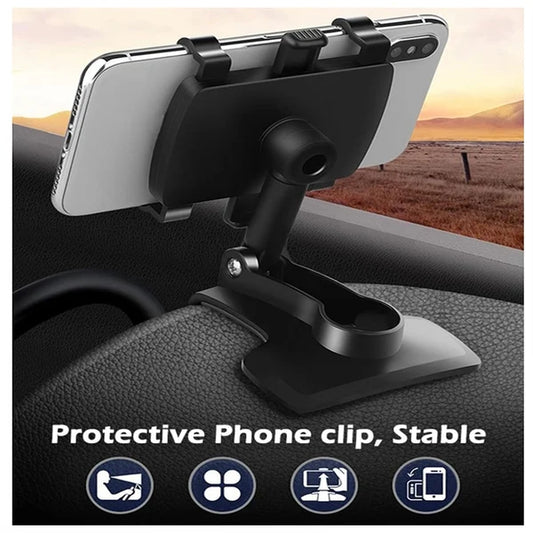 Supporto per Telefono da Auto Multifunzionale con Clip per Cruscotto