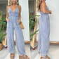Tuta in Denim da Donna con Scollo Profondo a V