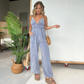 Tuta in Denim da Donna con Scollo Profondo a V