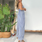 Tuta in Denim da Donna con Scollo Profondo a V