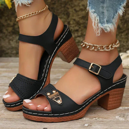 🌸Offerta speciale primavera🌸 Sandali con Tacco Grosso da Donna