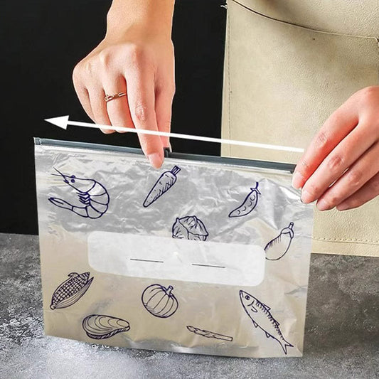 Buste Riutilizzabili per Alimenti in Alluminio con Chiusura Ermetica