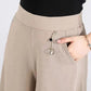 Pantaloni larghi da donna in seta ghiacciata
