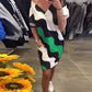 Abito da Donna con Scollo a V e Maniche Corte