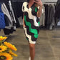 Abito da Donna con Scollo a V e Maniche Corte