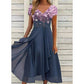 Vestito Donna Estivo con Scollo a V e Patchwork Stampato