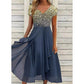 Vestito Donna Estivo con Scollo a V e Patchwork Stampato