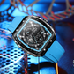 Stile Cyberpunk Futuristico – Orologio al Quarzo Multifunzionale e alla Moda per Uomo