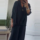 Completo a Righe da Donna 2 Pezzi: Top e Pantaloni a Gamba Larga