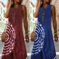 Vestito Midi Casuale Senza Maniche Da Donna