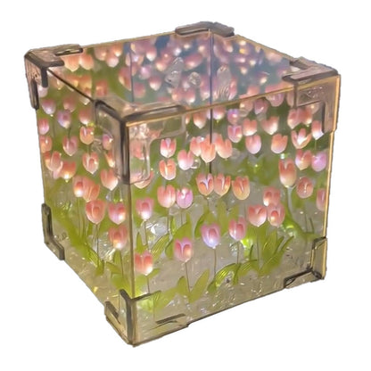 Luce Notturna a Specchio con Tulipani Fai da Te
