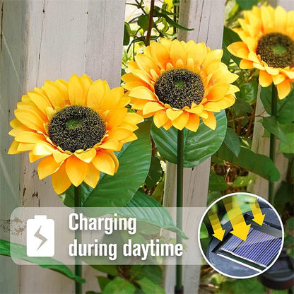 Lucine Solari a LED da Giardino a Forma di Girasole