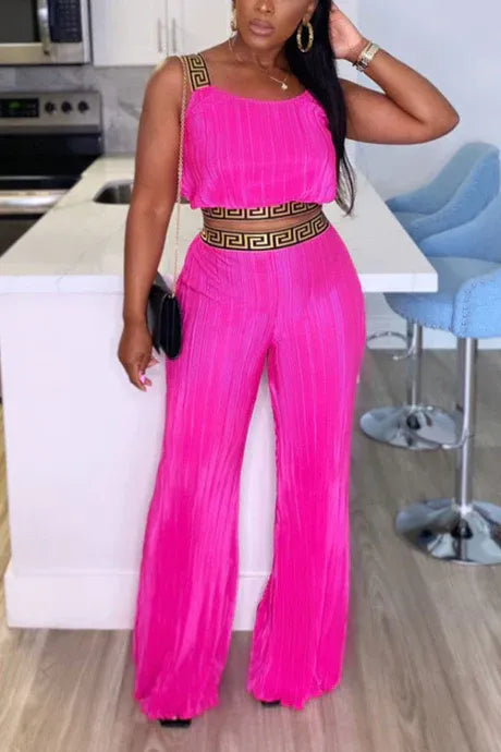Solid Color Square Collar Sleeveless Two Pieces