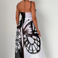 Vestito Copricostume Leggero da Donna con Motivo Farfalla