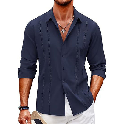 🔥🎁Nuovo arrivo 50% DI SCONTO💥Maglia a maniche lunghe tinta unita da uomo