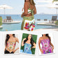 Completo da Donna a 2 Pezzi con Stampa Esotica