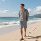 Completo da Spiaggia Traspirante da Uomo – Maglietta a Maniche Corte e Shorts