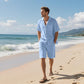 Completo da Spiaggia Traspirante da Uomo – Maglietta a Maniche Corte e Shorts