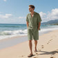 Completo da Spiaggia Traspirante da Uomo – Maglietta a Maniche Corte e Shorts