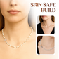 Collana elegante da donna con croce e perle sintetiche