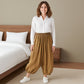 Pantaloni a Vita Alta Stile Lanterna
