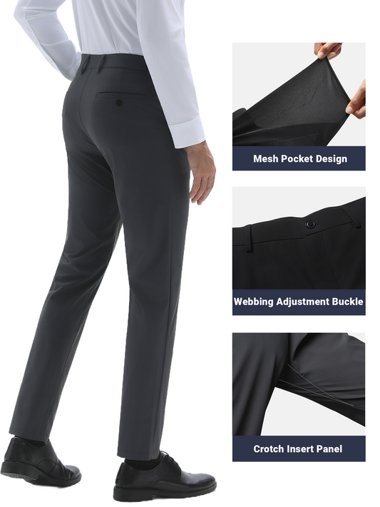 Pantaloni a gamba dritta ad alta elasticità