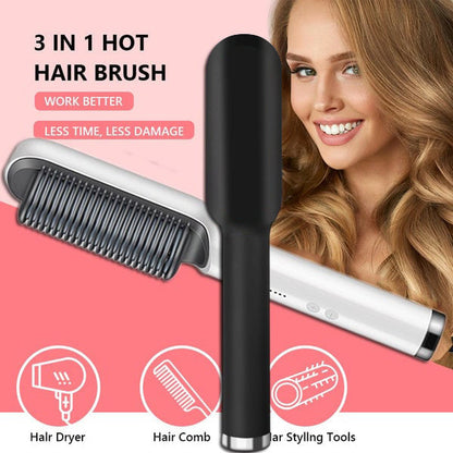 ✨ Ultimo Giorno Prezzo Speciale !! 💥 Pettine Stira-Capelli a Ioni Negativi 💇‍♀️