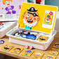 Puzzle magnetici Gioco da viaggio per travestire i volti Giocattolo educativo prescolare double face per bambini