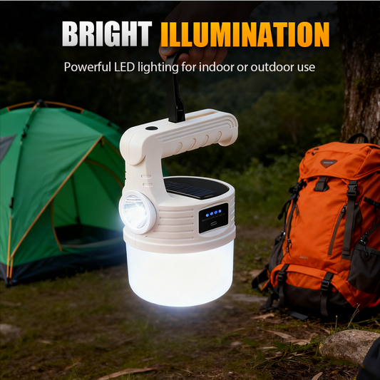 Portable Solar Rechargeable LED Camping Lantern