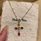 💜Super Sale - 55%OFF 💜Colorful Rhinestone Cross Pendant Necklaces