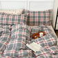 Set di biancheria da letto minimalista in cotone lavato, 4 pezzi