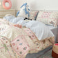 Set di biancheria da letto minimalista in cotone lavato, 4 pezzi