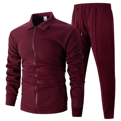 🔥Giacca con risvolto e pantaloni da jogging da uomo, set da 2 pezzi